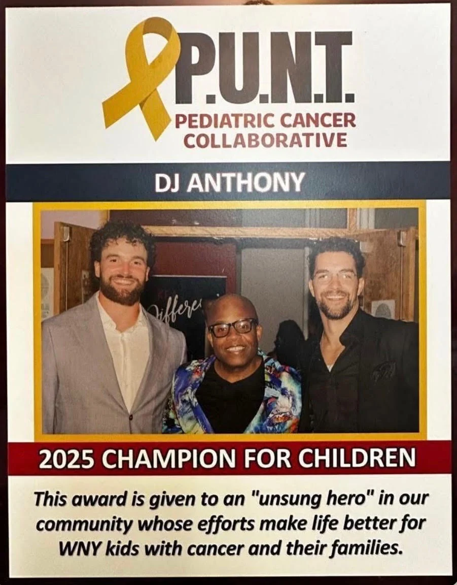P.U.N.T. Pediatric Cancer Collaborative 2025 Champion for Children award honoring DJ Anthony